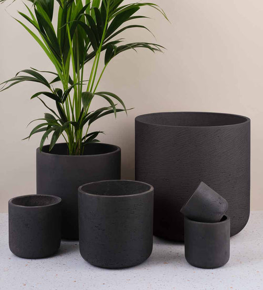 Dark Grey Concrete Pot