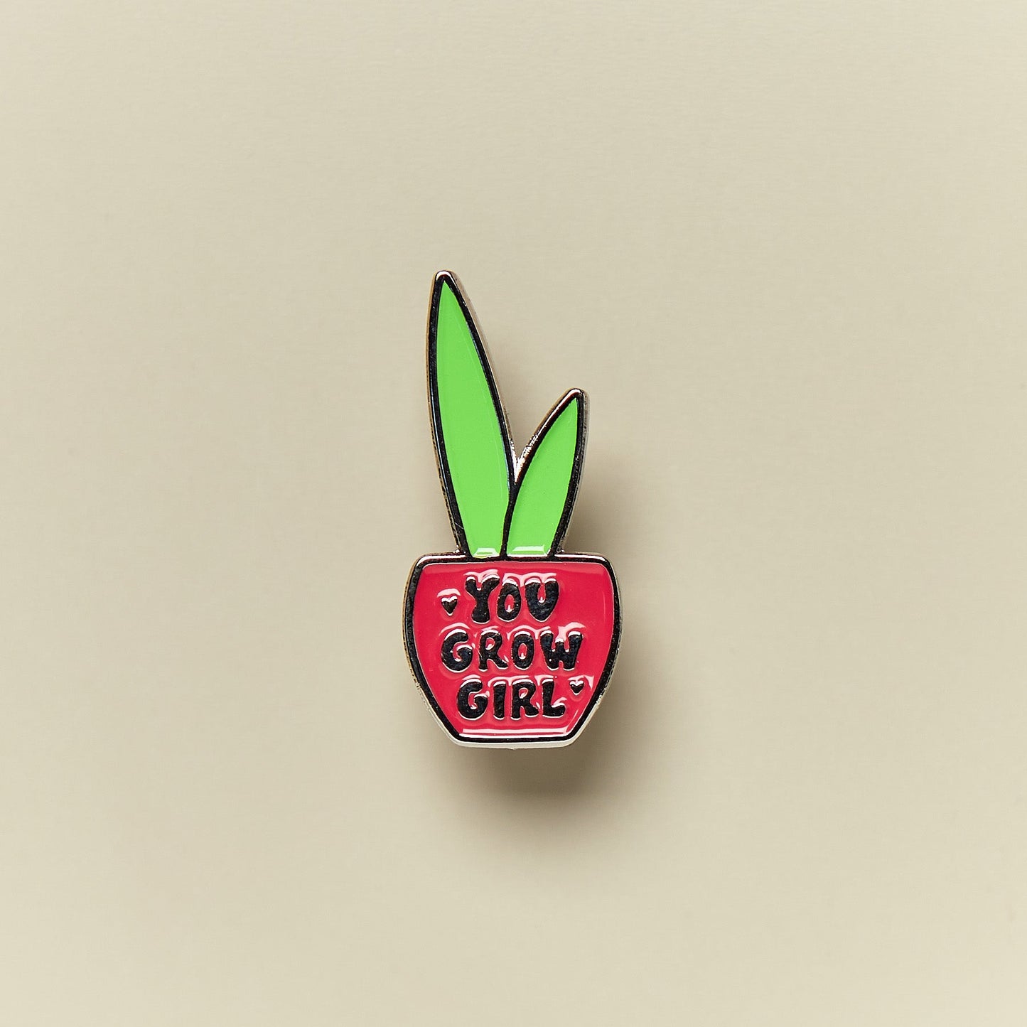 Sansevieria Enamel Pin "You Grow Girl"