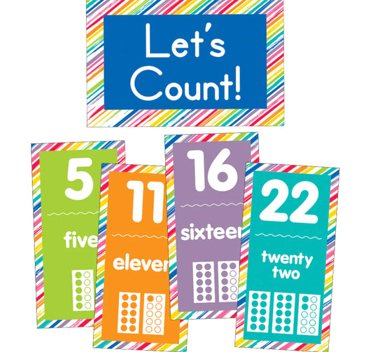 Number Cards Bulletin Board | Just Teach | Schoolgirl Style | UPRINT