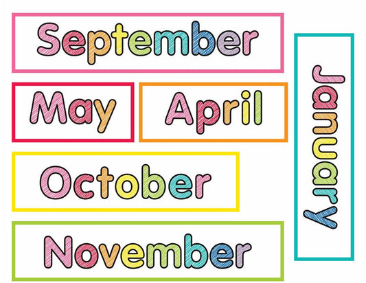 SHOP Calendar | Rainbow Classroom Decor | Just Teach | UPRINT | Schoolgirl Style