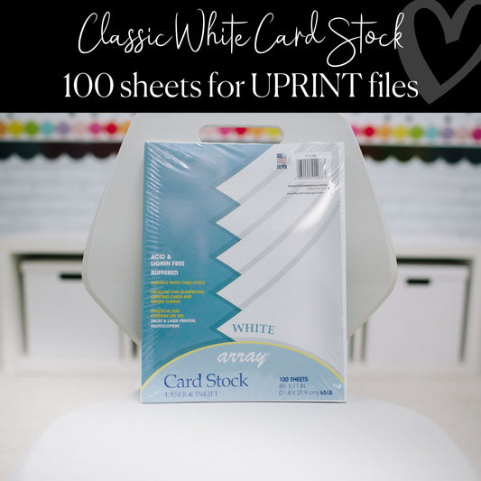 Card Stock | White | 100 Sheets | Classroom Supplies | Schoolgirl Style