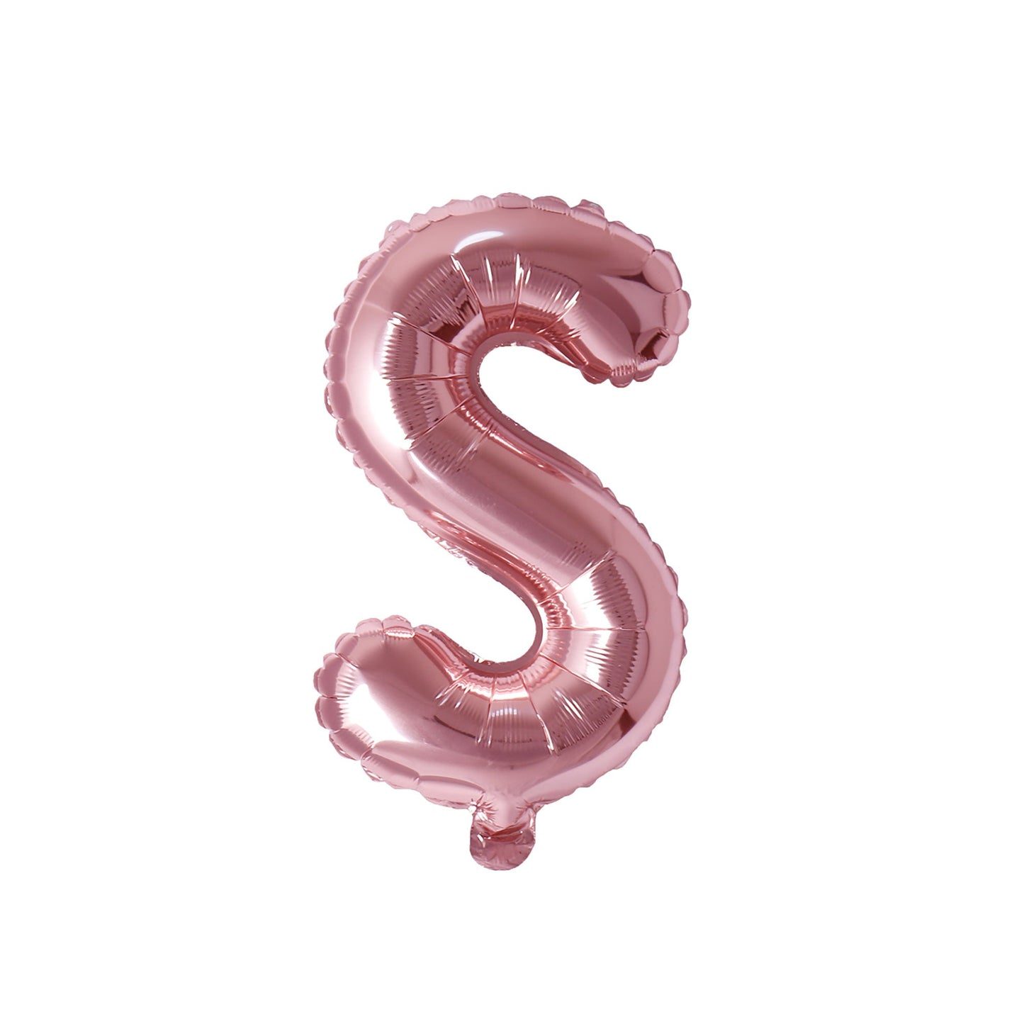 Rose Gold Letter S Foil Balloon, 16 Inches, 1 Count