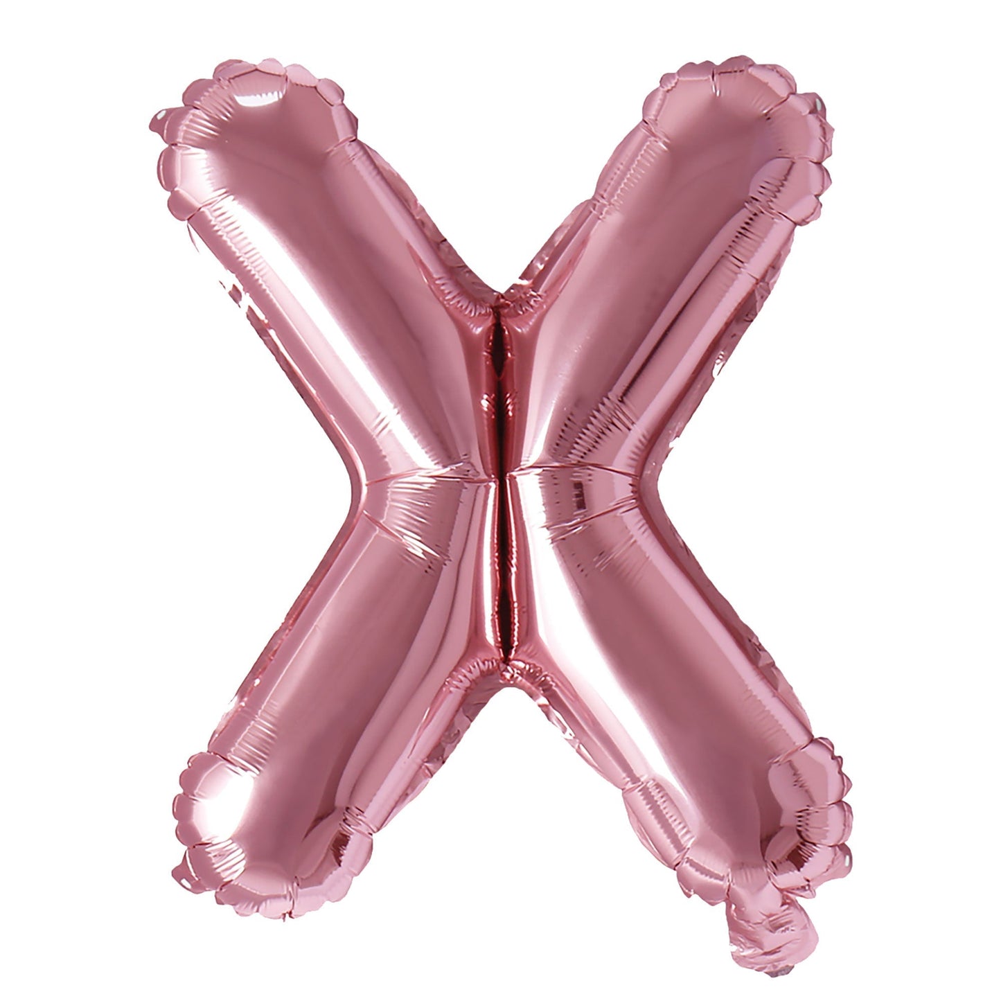 Rose Gold Letter X Foil Balloon, 16 Inches, 1 Count